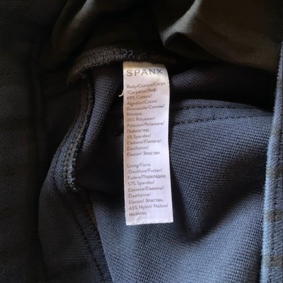 Spanx Blue and Black Leggings Size Large - Picture 3 of 7